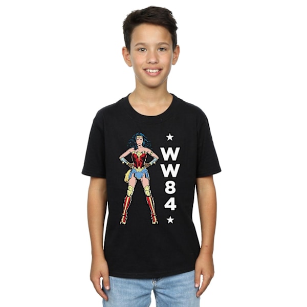 DC Comics Boys Wonder Woman 84 Stående Logotyp T-shirt 3-4 år Black 3-4 Years