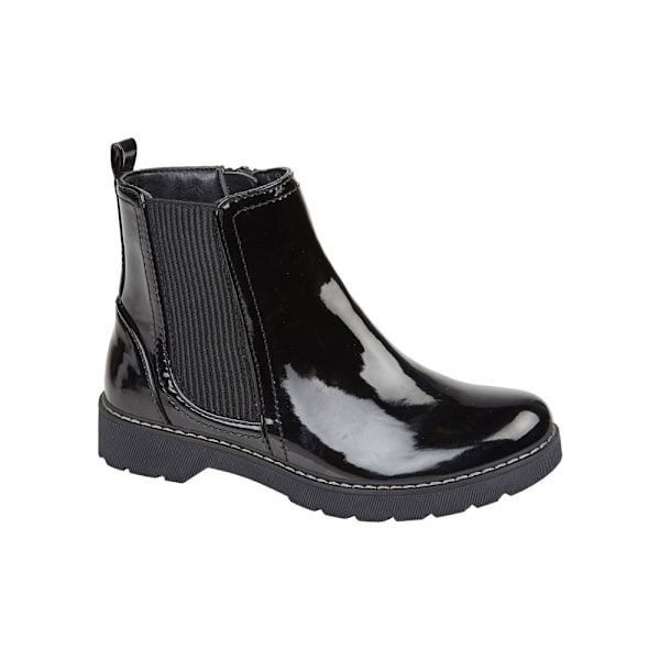 Cipriata Mira Ankle Boots med Sidoficklås för Flickor, Storlek 2 UK, Svart Black 2 UK