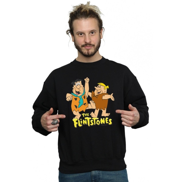 The Flintstones Herr Fred Och Barney Sweatshirt 3XL Svart Black 3XL