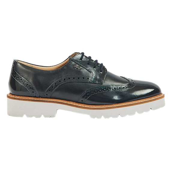 POD Herr Kortney Läder Brogues 4 UK Navy Patent Navy Patent 4 UK