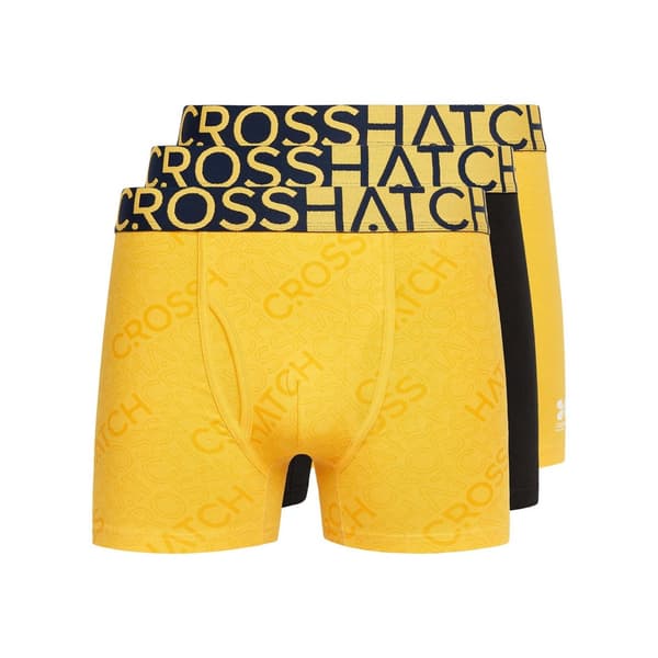Crosshatch Typan Boxershorts för män (3-pack) M Gul Yellow M