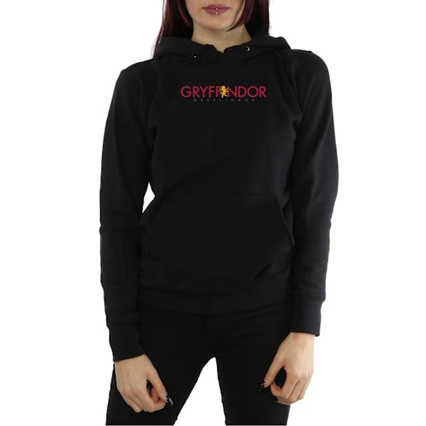 Harry Potter Dam/Kvinnor Gryffindor Text Hoodie S Svart Black S