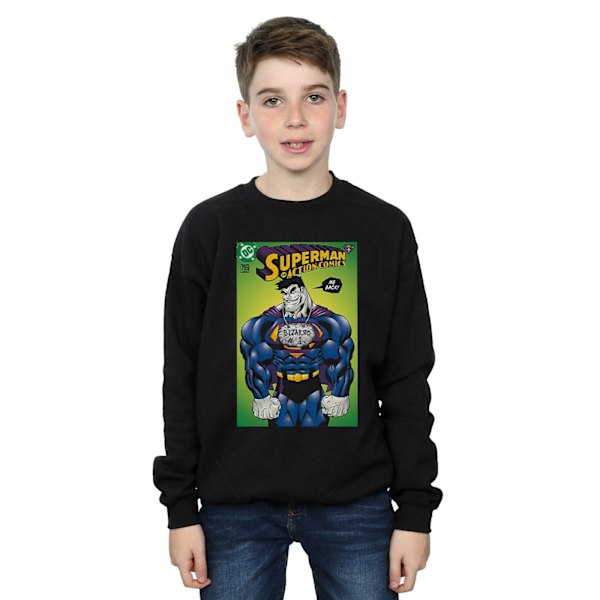 DC Comics Boys Superman Bizarro Action Comics 785 Cover Sweatshirt Black 5-6 Years