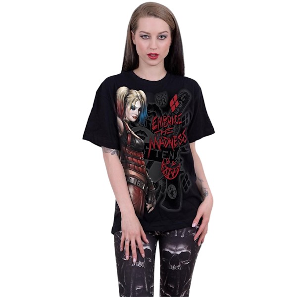 Harley Quinn Unisex Vuxen Embrace Madness T-Shirt XL Svart Black XL