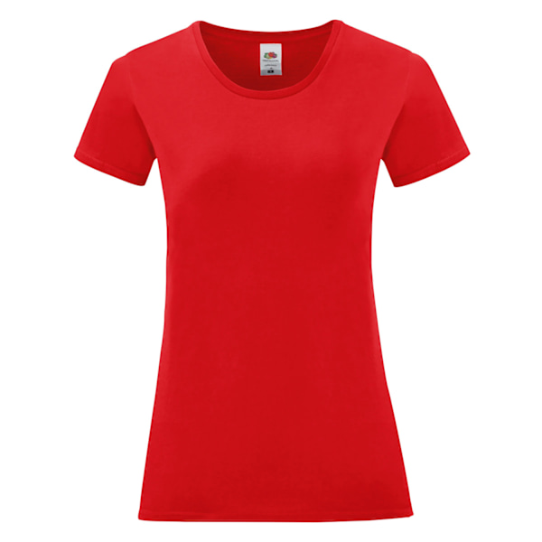 Fruit Of The Loom Dam/Damer Iconic T-Shirt M Röd Red M