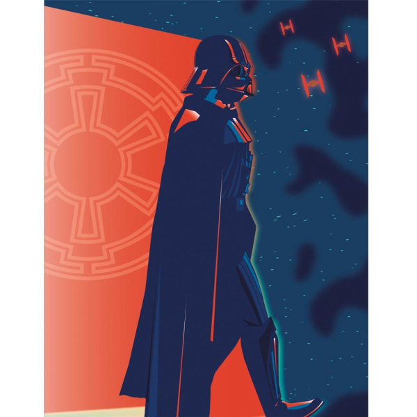 Star Wars Digital Moonlight Darth Vader inramat print 40c Black/Orange 40cm x 30cm