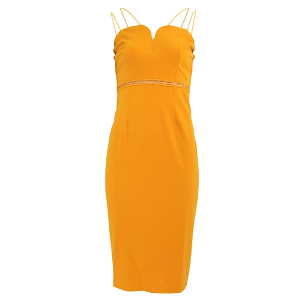 Girls On Film Dam/Damer Midas Touch Sweetheart Midi Klänning 1 Yellow 10 UK
