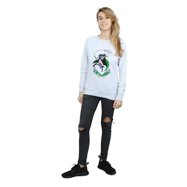 DC Comics Dam/Dam Catwoman Whip Sweatshirt XL Heather Grå Heather Grey XL