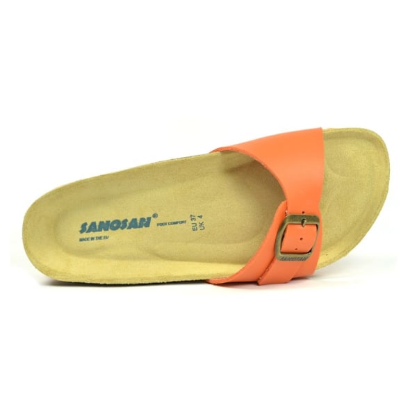 Sanosan Dam/Dam Malaga Sano Sandaler 6 UK Orange/Brun Orange/Brown 6 UK