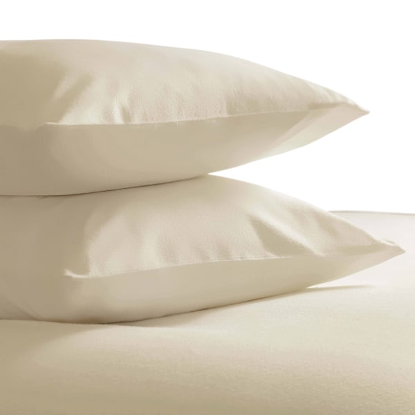 Belledorm Borstad Bomull Örngott (Par) Standardstorlek C Cream One Size