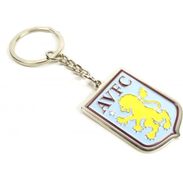Aston Villa FC Crest Nyckelring One Size Silver/Blå/Gul Silver/Blue/Yellow One Size