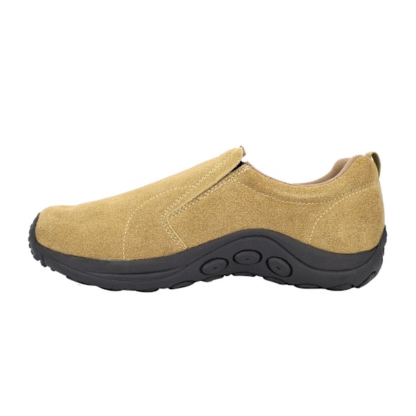 PDQ Vuxen Unisex Äkta Mocka Ryno Slip-On Casual Tränare 7 UK Taupe 7 UK