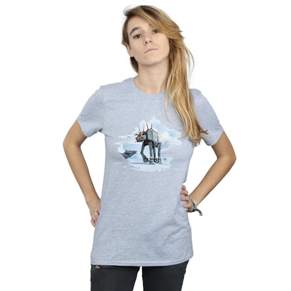 Star Wars Dam/Damer Jul AT-AT Ren Djur Bomull Pojkvän Sports Grey L