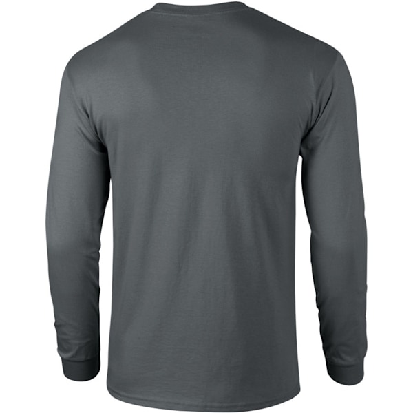 Gildan Herr Enfärgad Rund Halsad Ultra Cotton Långärmad T-shirt S Charcoal S