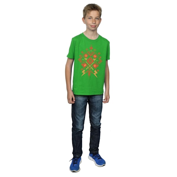 Harry Potter Pojkar Jul Fair Isle T-shirt 9-11 År Irländsk Irish Green 9-11 Years