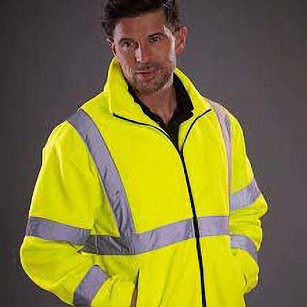 Yoko Hi Vis tung fleecejacka för män, gul, storlek M Yellow M