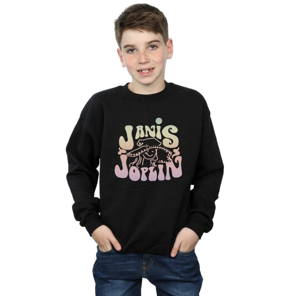 Janis Joplin Boys Pastel Logo Sweatshirt 9-11 År Svart Black 9-11 Years