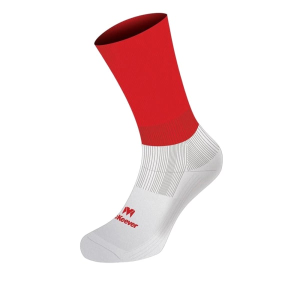 McKeever Childrens/Kids Pro Mid Calf Socks 3 UK-6 UK Röd/Vit Red/White 3 UK-6 UK
