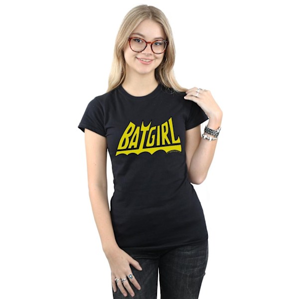 DC Comics Dam/Kvinnor Batgirl Logo Bomull T-Shirt L Svart Black L