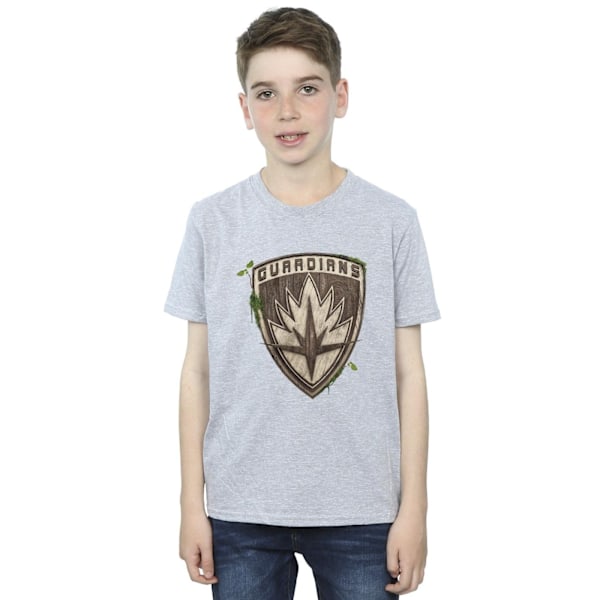 Marvel Boys I Am Groot Guardian Emblem T-Shirt 7-8 år Sport Sports Grey 7-8 Years