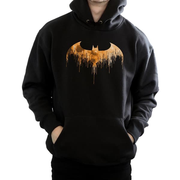 DC Comics Herr Batman Arkham Knight Halloween Moon Logo Fill Huvtröja Black L