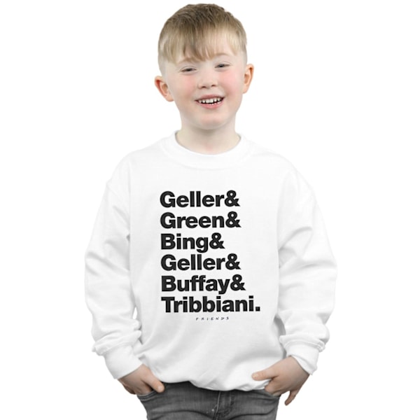 Friends Boys Surnames Text Sweatshirt 5-6 år Vit White 5-6 Years