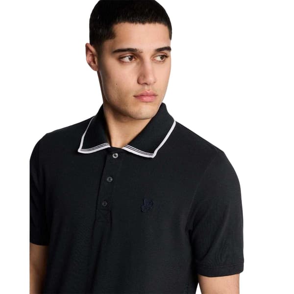 Lyle & Scott Herrars Logotyp Bomull Pikétröja S Blå Blue S