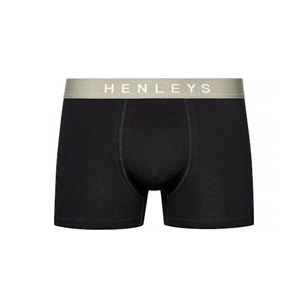 Henleys Mens Blackiris Boxer Shorts (5-pack) XXL Svart Black XXL