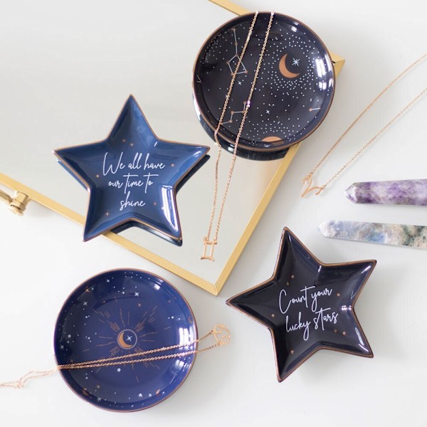 Something Different Constellation Keramik Prydnadsfat En Storlek Purple/Gold One Size