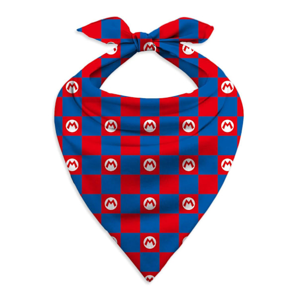 Super Mario Unisex Vuxen Rutig Bandana One Size Röd/Blå/Vit Red/Blue/White One Size