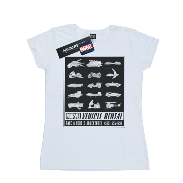 Marvel Dam/Dam Biluthyrning Mono bomull T-shirt S Whit White S