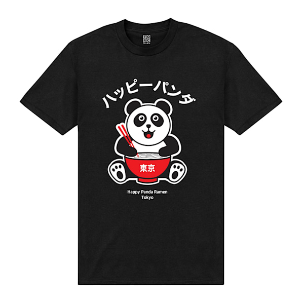 TORC Unisex Vuxen Happy Panda T-Shirt XXL Svart Black XXL