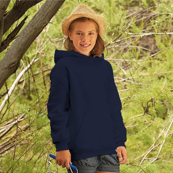 Fruit Of The Loom Kids Unisex Premium 70/30 Hooded Sweatshirt / Deep Navy 12-13 Years