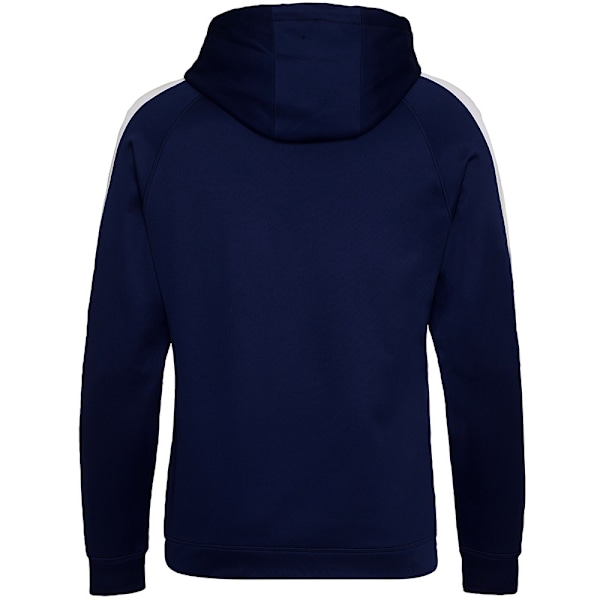 AWDis Just Hoods Herr Kontrast Sport Polyester Full Zip Hoodie Oxford Navy/Arctic White S