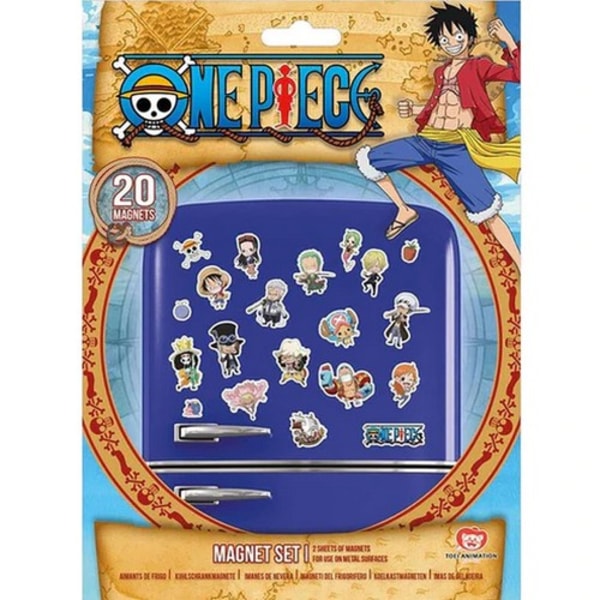 One Piece Chibi Kylskåpsmagnet (20-pack) En Storlek Flerfärgad Multicoloured One Size