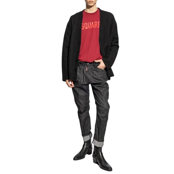 DSquared2 Herr Logotyp T-shirt M Röd Red M