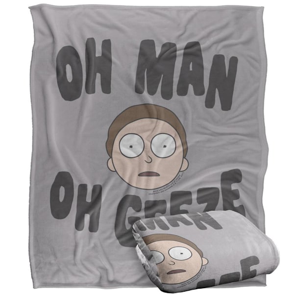Rick And Morty Oh Man Oh Geeze Filt En Storlek Flerfärgad Multicoloured One Size