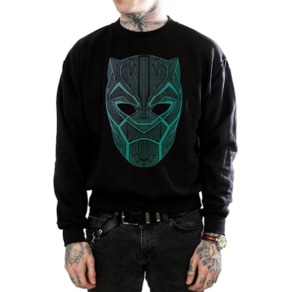 Marvel Herr Svart Panter Tribal Mask Sweatshirt L Svart Black L