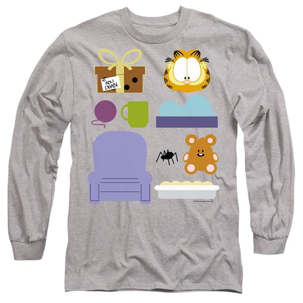Garfield Unisex Vuxen Present Set T-Shirt L Sport Heather Sport Heather L