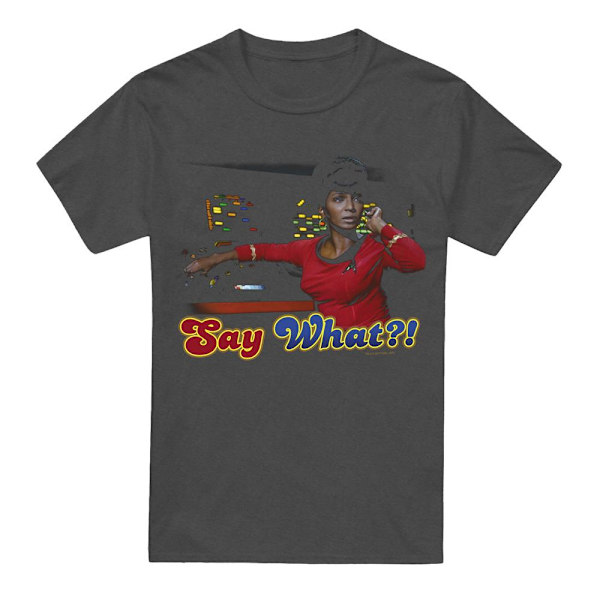 Star Trek Unisex Vuxen Say What T-Shirt XL Gråmelerad Charcoal XL