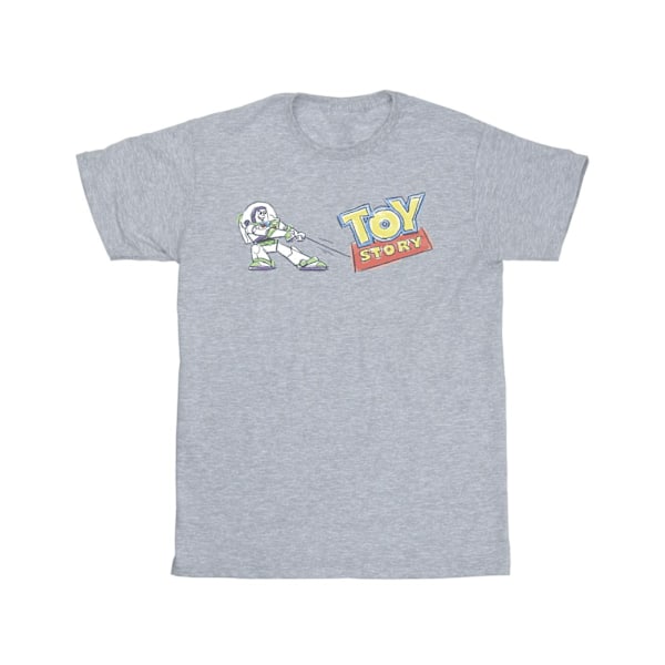 Disney Mens Toy Story Buzz Pulling Logo T-Shirt 3XL Sports Grey Sports Grey 3XL