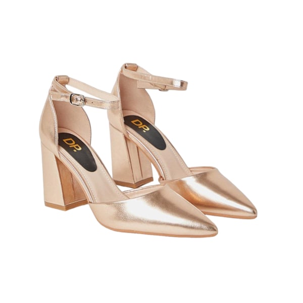 Dorothy Perkins Dam/Dam Blanche Pointed Ankle Strap High Rose Gold 5 UK