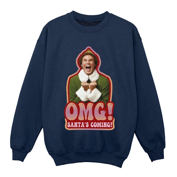 Elf Dam/Damer Jultomten Kommer Sweatshirt 5XL Marinblå Navy Blue 5XL