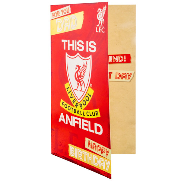 Liverpool FC Pappa Födelsedagskort En Storlek Röd/Vit Red/White One Size