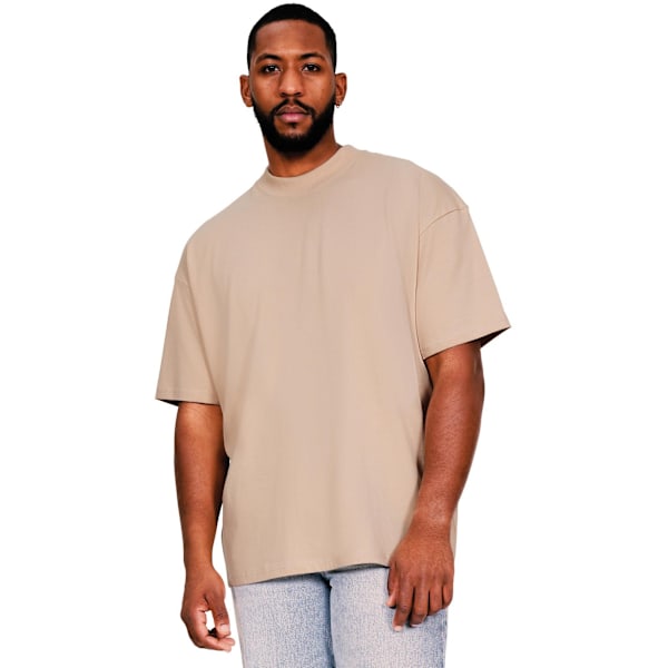 Casual Classics Mens Ringspun Cotton Extended Neckline Oversize Sand 5XL