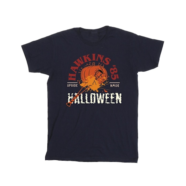 Netflix Boys Stranger Things Hawkins Halloween T-shirt 7-8 år Navy Blue 7-8 Years