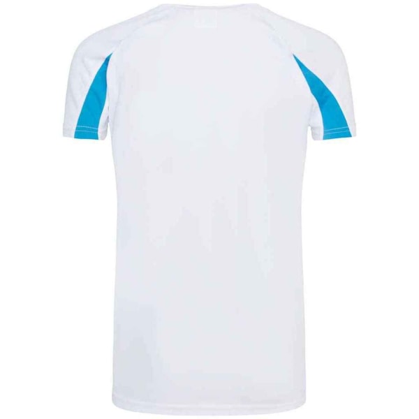 AWDis Cool Childrens/Kids Contrast Moisture Wicking T-Shirt 5-6 Arctic White/Sapphire Blue 5-6 Years