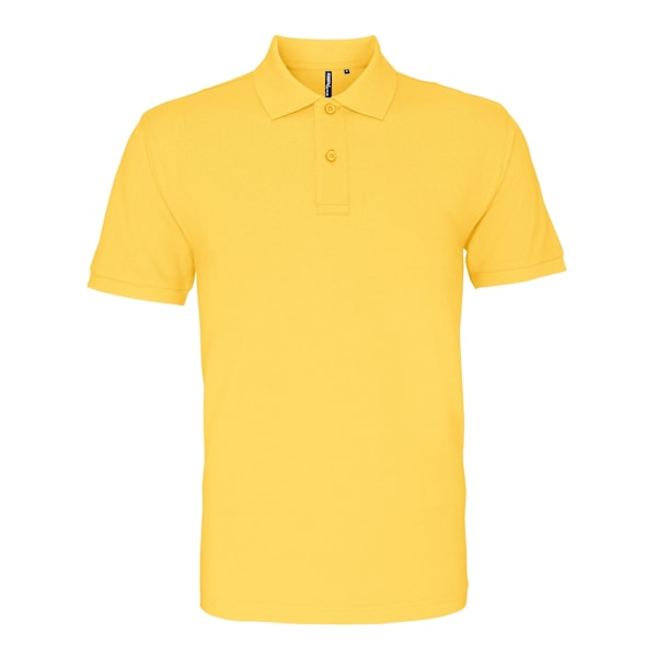 Asquith & Fox Herr Enfärgad Kortärmad Pikétröja S Senapsgul Mustard S