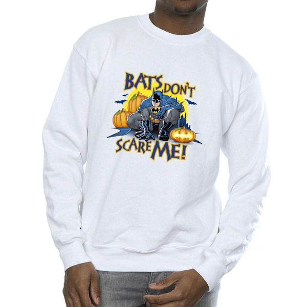 DC Comics Herr Batman Bats Don´t Scare Me Sweatshirt M Vit White M