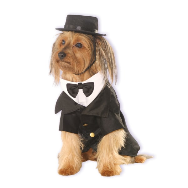 Bristol Novelty Dapper Dog Costume M Svart/Vit Black/White M